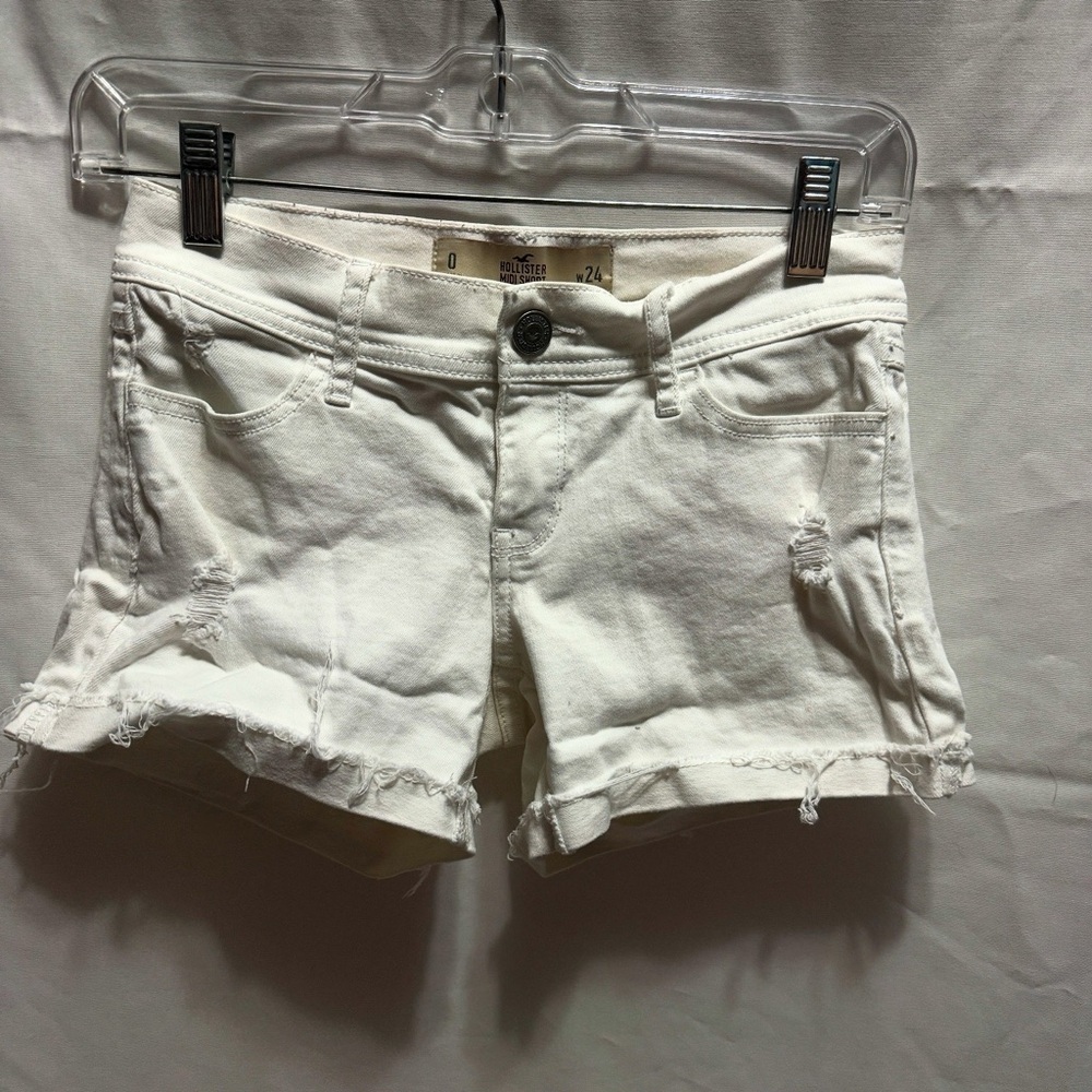 Hollister White Jean Shorts Classic Summer Style